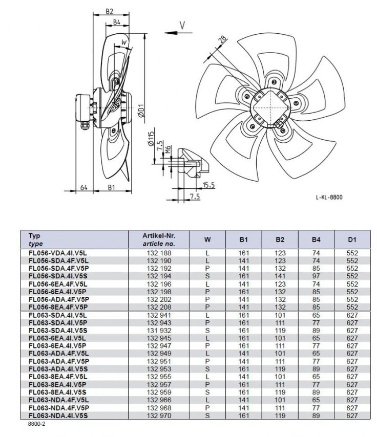 Габаритные размеры FL063-SDK.4I.V5S