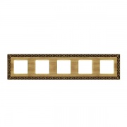 Рамка на 5 пост гор./верт., цвет bright patina