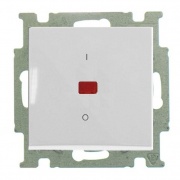 Выключатель с клавишей, 2-полюсный, 20 А, ABB Basic 55 цвет белый шале (1020/2 UCK-96)