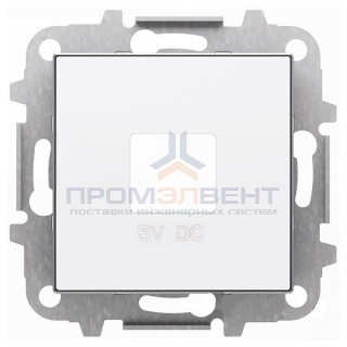 Накладка для механизмов зарядного устройства USB, арт.8185 ABB Sky, альпийский белый (8585 BL)