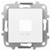 Накладка для механизмов зарядного устройства USB, арт.8185 ABB Sky, альпийский белый (8585 BL)