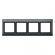 Рамка 4-ая IP44 с винтовым креплением Aquadesign Merten Антрацит