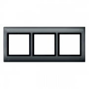 Рамка 3-ая IP44 с винтовым креплением Aquadesign Merten Антрацит