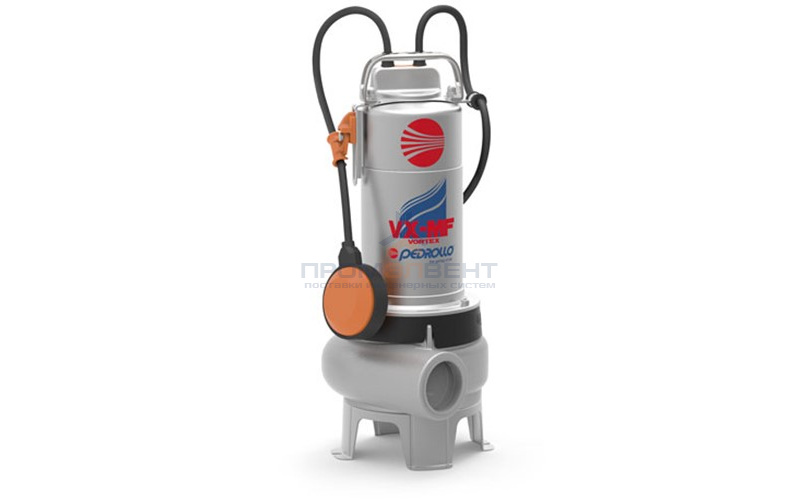 Насос фекальный Pedrollo VX 15/50-MF - 1,1 кВт (3x400 В, Qmax 650 л/мин, Hmax 11 м, кабель 10 м)