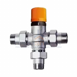 Смеситель термостатический SolarFAR 3955 - 3/4" (НР/НР, Tmax 120°C, регулировака 25÷65°C)