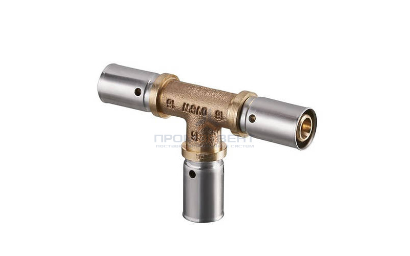 Тройник Oventrop Cofit P - 40x3.5 (прессовой, латунь)