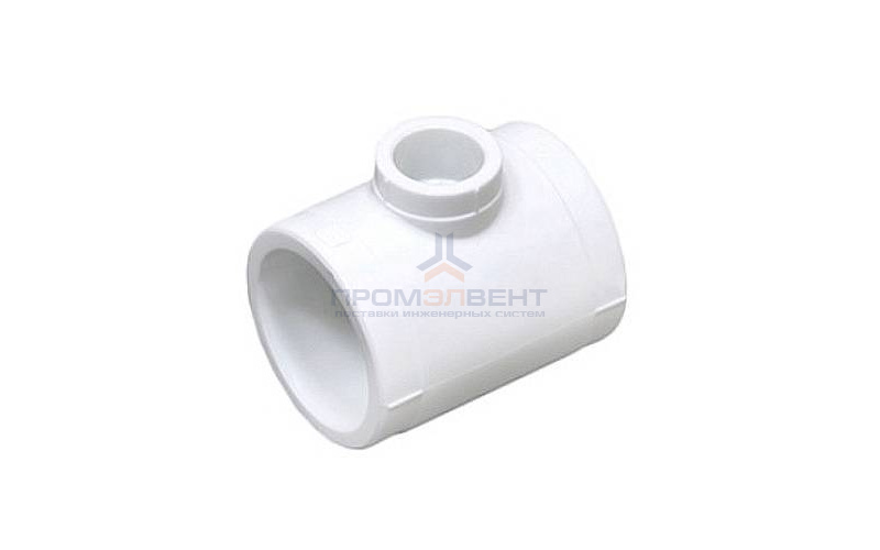 Тройник переходной Fusitek - 50 x 25 x 50 (для полипропиленовых труб под пайку, цвет белый)