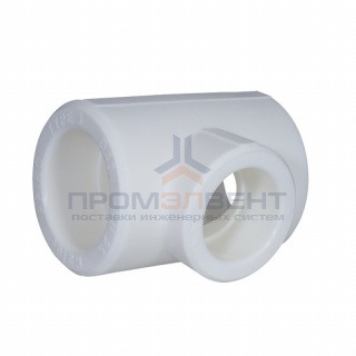 Тройник переходной KALDE - 63 x 50 x 63 (для полипропиленовых труб под пайку, цвет белый)
