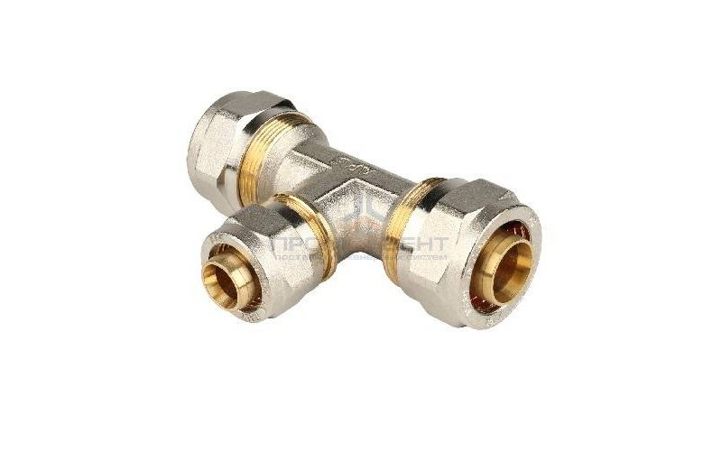 Тройник переходной STOUT - 20 x 16 x 16 (винтовой, для металлопластиковых труб)