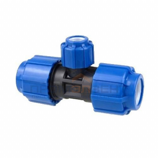 Тройник переходной Политэк  - 32 x 20 x 32 (винтовой, для труб ПНД)