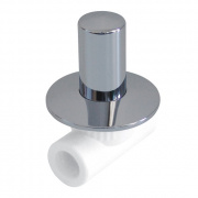 Кран вентильный под штукатурку KALDE - 25 (для полипропиленовых труб, цвет белый)