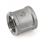 Муфта латунная резьбовая STOUT - 3/8" (никелированная)
