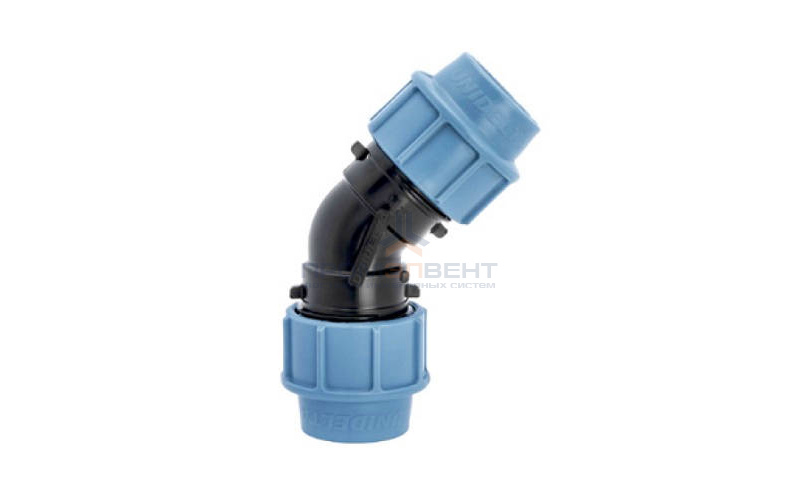 Отвод 45° UNIDELTA 1018 - 20 (винтовой, для труб ПНД)