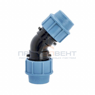 Отвод 45° UNIDELTA 1018 - 20 (винтовой, для труб ПНД)