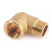 Отвод 90° латунный резьбовой равнопроходный STOUT (НР/ВР) - 1"