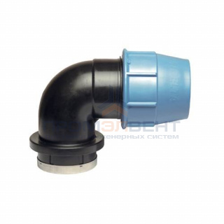 Переход на внутреннюю резьбу угловой UNIDELTA 1009 - 90 x 3" (винтовой, для труб ПНД)