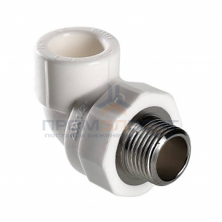 Переход на наружную резьбу угловой VALTEC VTp.753 - 25 x 1/2" (для полипропиленовых труб, белый)