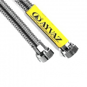 Подводка для газа гибкая сильфонная AYVAZ (Гайка/Гайка) - 1/2" (длина 1200 мм)