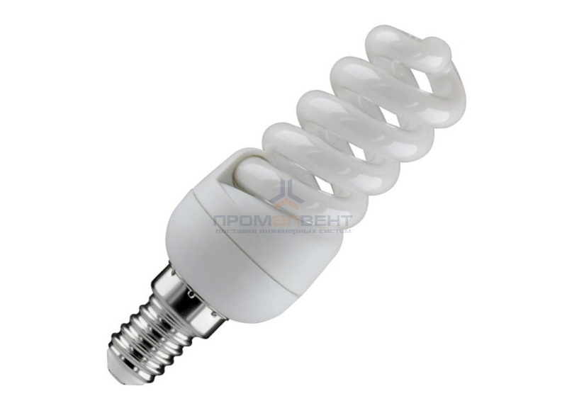 Лампа энергосберегающая ESL QL7 9W 4200K E14 спираль d32x90 белая