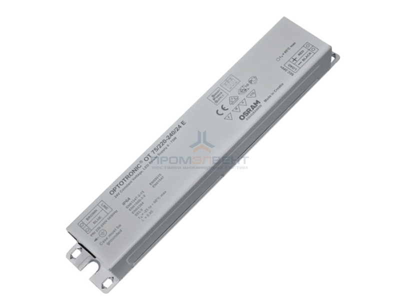 Блок питания для светодиодов Osram Optotronic OT 75/220-240/24 E IP64 0-75W 24V 241х43х30