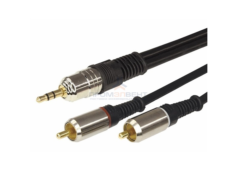 Шнур 3.5 Stereo Plug-2RCA Plug 3М GOLD-металл