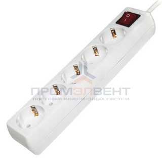 Удлинитель У05К-выкл. 5 мест 2Р+PЕ/3метра 3х1мм2 16А/250 IEK