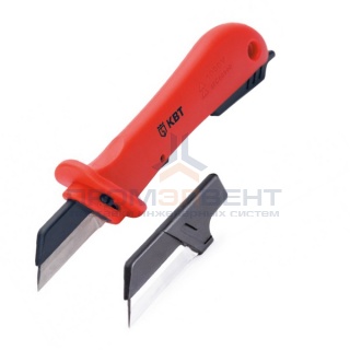 Нож монтерский изолированный до 1000В с дополнительным лезвием НМИ-04 КВТ