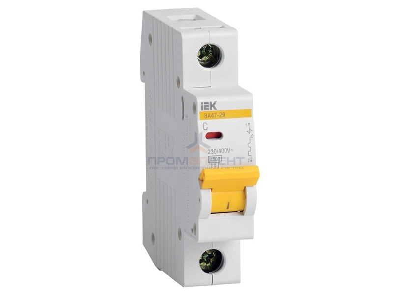 Автоматический выключатель ВА47-29 1Р 20А 4,5кА характеристика С ИЭК (автомат)