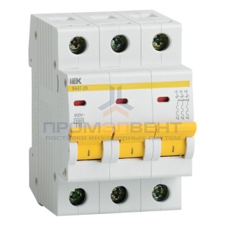 Автоматический выключатель ВА47-29 3Р 10А 4,5кА характеристика D ИЭК (автомат)