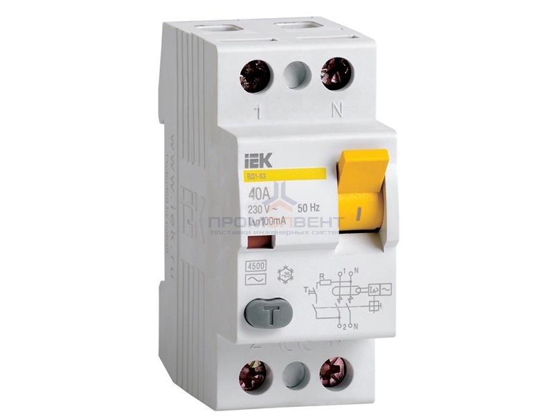 УЗО ВД1-63 2Р 40А 100мА ИЭК