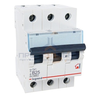 Автоматический выключатель Legrand TX3 B25A 3П 6kA (автомат)