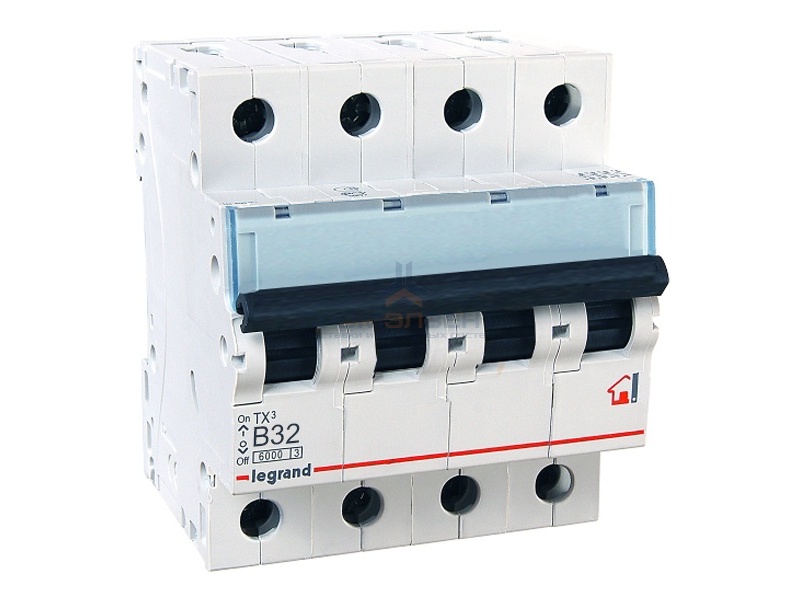 Автоматический выключатель Legrand TX3 B32A 4П 6kA (автомат)