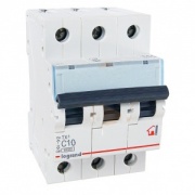 Автоматический выключатель Legrand TX3 C10A 3П 6kA (автомат)